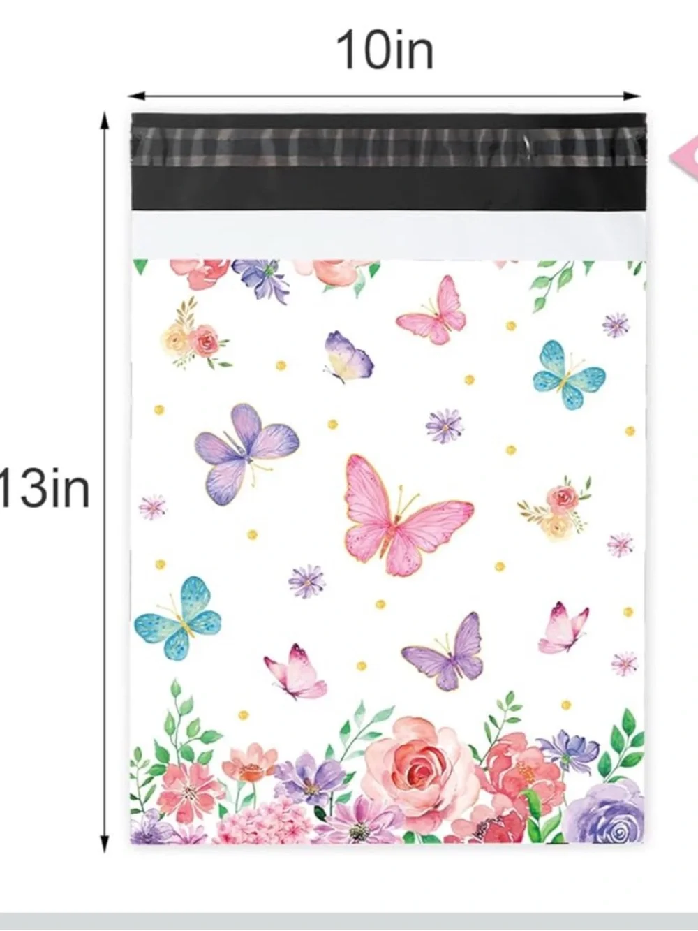 20- 10x13 butterfly poly mailers